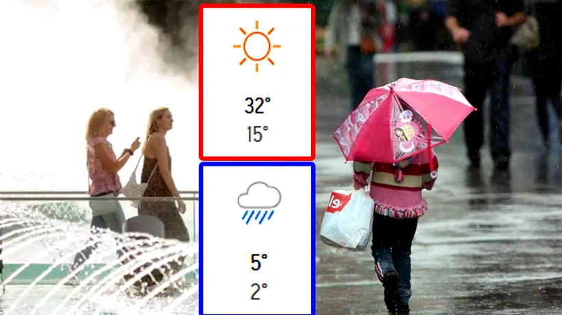 Alertă meteo Accuweather: Temperaturile scad de la 32 la 3 grade Celsius, în doar 48 de ore, în România