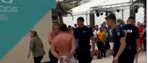 VIDEO | Incident violent pe plaja din COSTINEȘTI. Scandalagiii au plecat în cătușe după o bătaie de pomină cu jandarmii și polițiștii