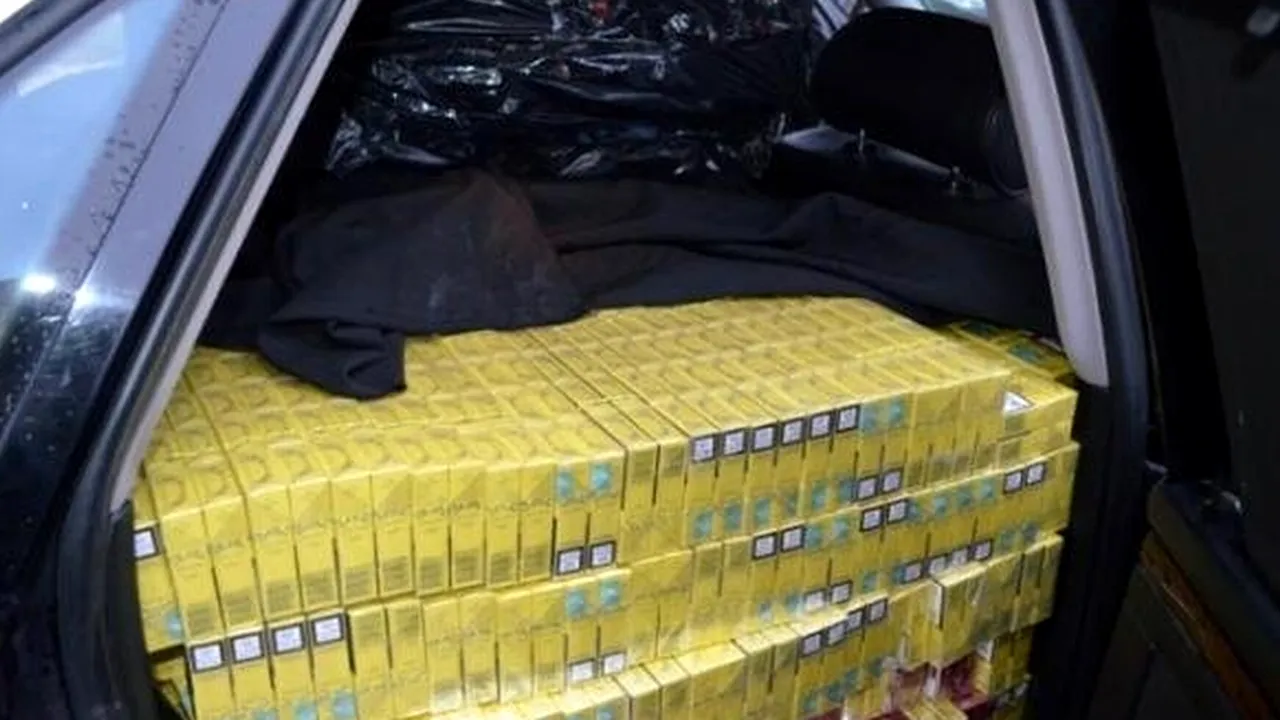 Captură impresionantă de țigări la frontiera de nord a României