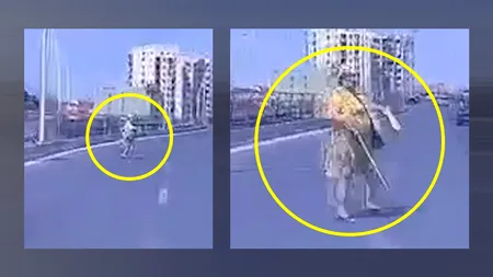 VIDEO | Scene incredibile. O femeie a fost la un pas de moarte pe Pasajul Basarab din București. Ea se plimba alene într-o zonă interzisă pietonilor