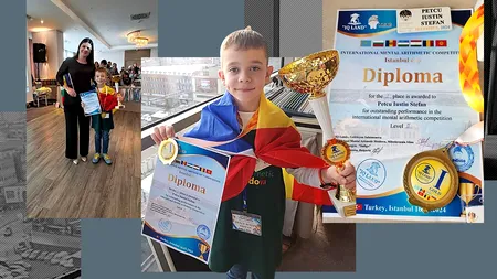 POVESTEA lui Iustin, campion la aritmetică mentală. Puștiul face calcule mai repede decât calculatorul. A terminat 120 de exerciții în zece minute