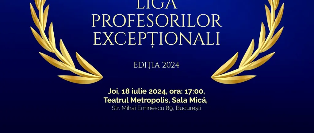GALA Profesorilor Excepționali. Înalte oficialități române vor fi alături de cei mai buni dascăli din țară