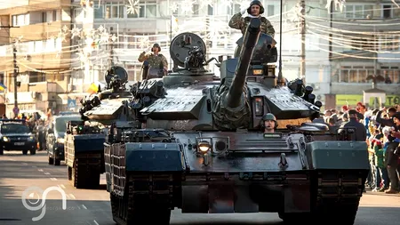 Defecțiuni de Ziua Națională | Un tanc s-a stricat în timpul paradei de 1 Decembrie și a blocat circulația în centrul orașului Galați - VIDEO 