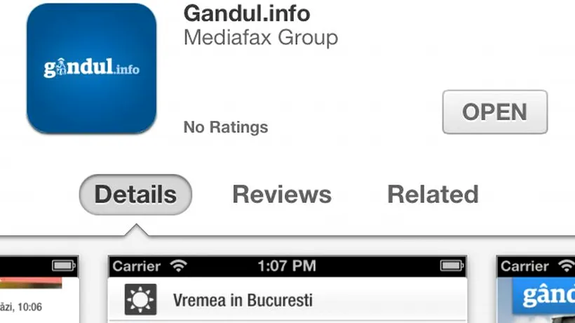 Descarcă aici noua aplicație Gandul.info pentru iPhone