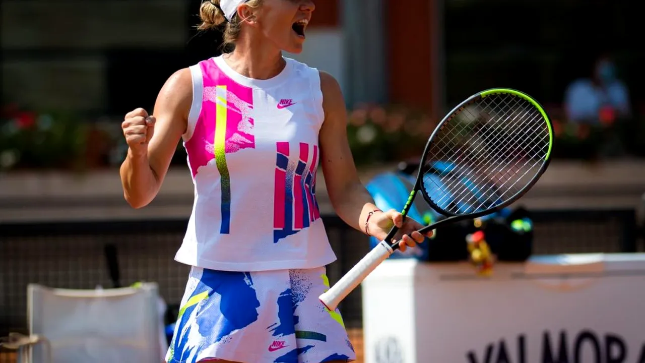 Simona Halep merge în sferturile de finală ale turneului WTA de la Roma. Românca a învins-o în două seturi pe Yastremska