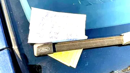 Cum s-a RĂZBUNAT un ieșean pe șoferul care i-a ocupat locul de parcare. I-a lăsat 2 lei și un bilețel fabulos pe parbriz: „Vă las bani pentru...”