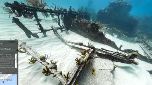 VIDEO. Google Street View subacvatic: utilizatorii pot cerceta epava unui vapor