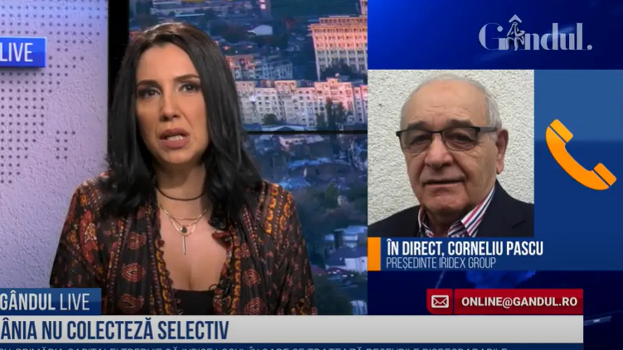 Corneliu Pascu, presedinte Iridex Group, la GANDUL LIVE: „Primăria Capitalei trebuie să intervină, să coordoneze și să controleze serviciul de salubrizare”
