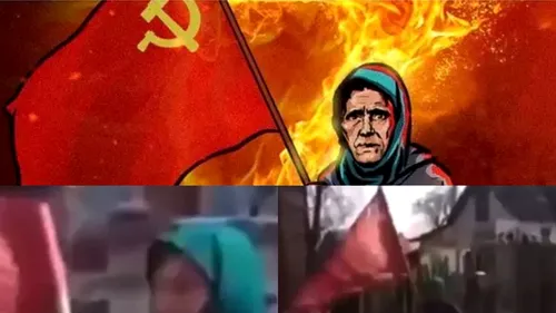 O bunică din Ucraina a devenit eroina rușilor. A confundat steagurile armatei și a fluturat steagul URSS