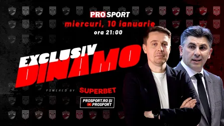 Prima ediție EXCLUSIV DINAMO din 2024, miercuri, de la ora 21. Ionuț Lupescu, invitatul special al lui Cătălin Mureșanu