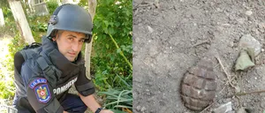 O grenadă a fost găsită pe o alee, între blocuri, în Râmnicu Vâlcea