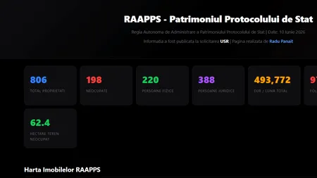 Harta imobilelor RA-APPS, simplificată de un userist. Fostul deputat a făcut şi un top al chiriilor 