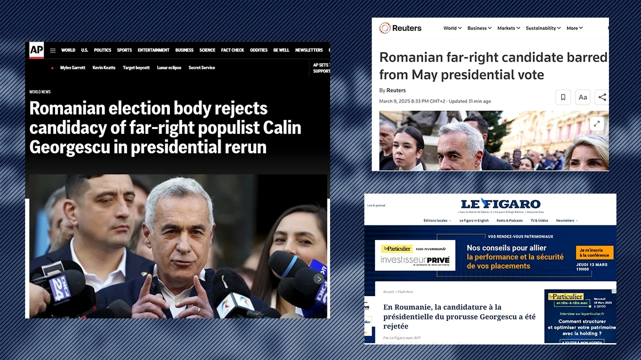 Ce spune presa internațională despre respingerea candidaturii lui Călin Georgescu de către BEC