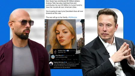 Andrew Tate, Elon Musk și alți milionari au anunțat DONAȚII după moartea refugiatei ucrainene ucise în SUA. Pentru ce vor fi folosiți banii