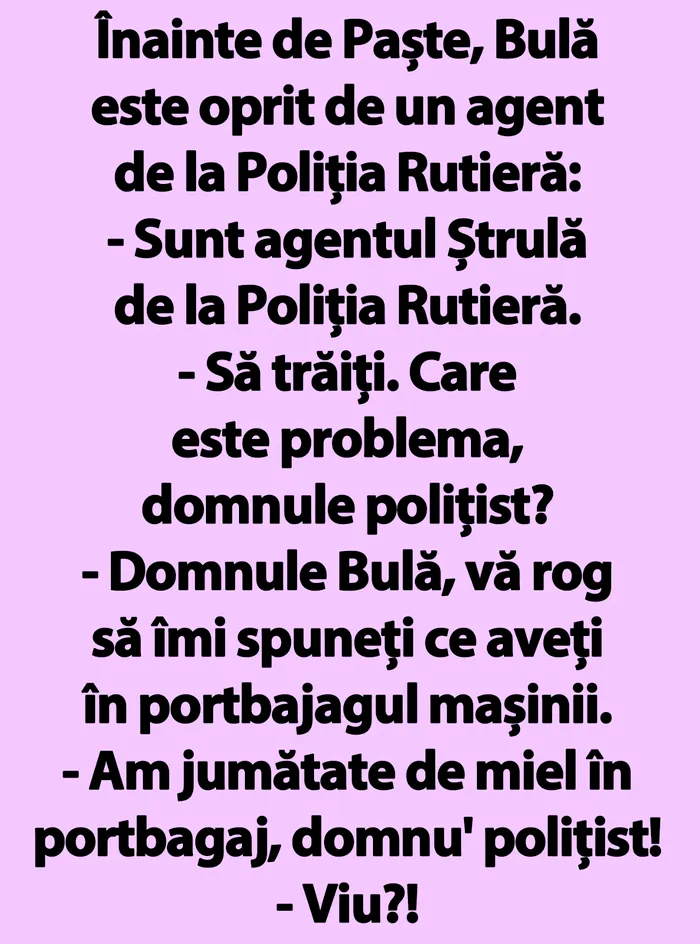 BANC | Bulă e oprit de polițiștii de la Rutieră în Sâmbătă Mare
