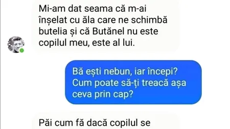 Bancul zilei | „Mi-am dat seama că m-ai înșelat cu ăla care ne schimbă butelia”