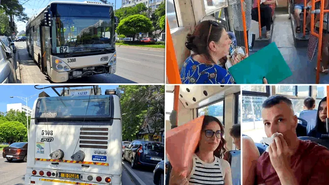 Experiment Gândul. Ne-am „plimbat” cu troleibuzele – saună și am rezistat doar trei stații. În București încă mai sunt vehicule STB care nu au aer condiționat: „E groaznic să mergi așa” / Ce condiții sunt în noile achiziții