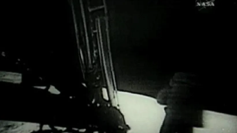 Noi imagini cu primii pași pe lună. VIDEO