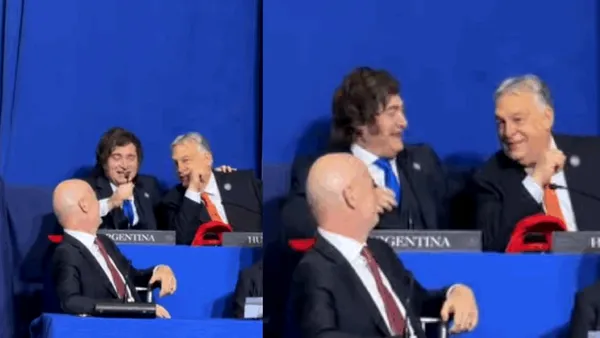 Viktor Orban și Milei, președintele Argentinei, s-au distrat, s-au amuzat și au cântat împreună în pauzele de la Consiliul Păcii. Imagini de senzație