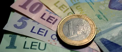 Cursul a revenit joi la 4,5 lei/euro UPDATE