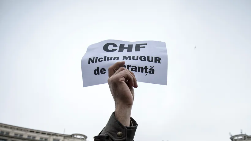 Clienții cu credite în franci vor protesta duminică în fața Guvernului