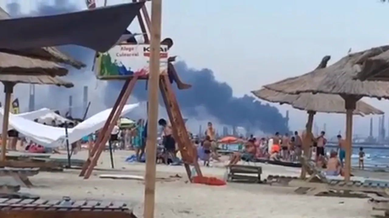 Explozie la Rafinăria Petromidia: patru oameni au fost răniți. Plan roșu de intervenție, activat