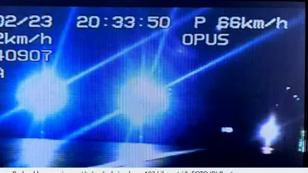 Șofer din Bacău, prins de poliție în timp ce mergea cu VITEZĂ infernală pe un drum național