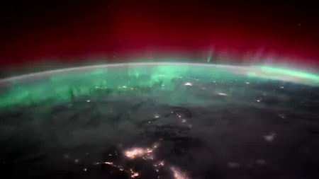 Imagini spectaculoase cu Aurora Boreală, filmate de NASA din spațiu
