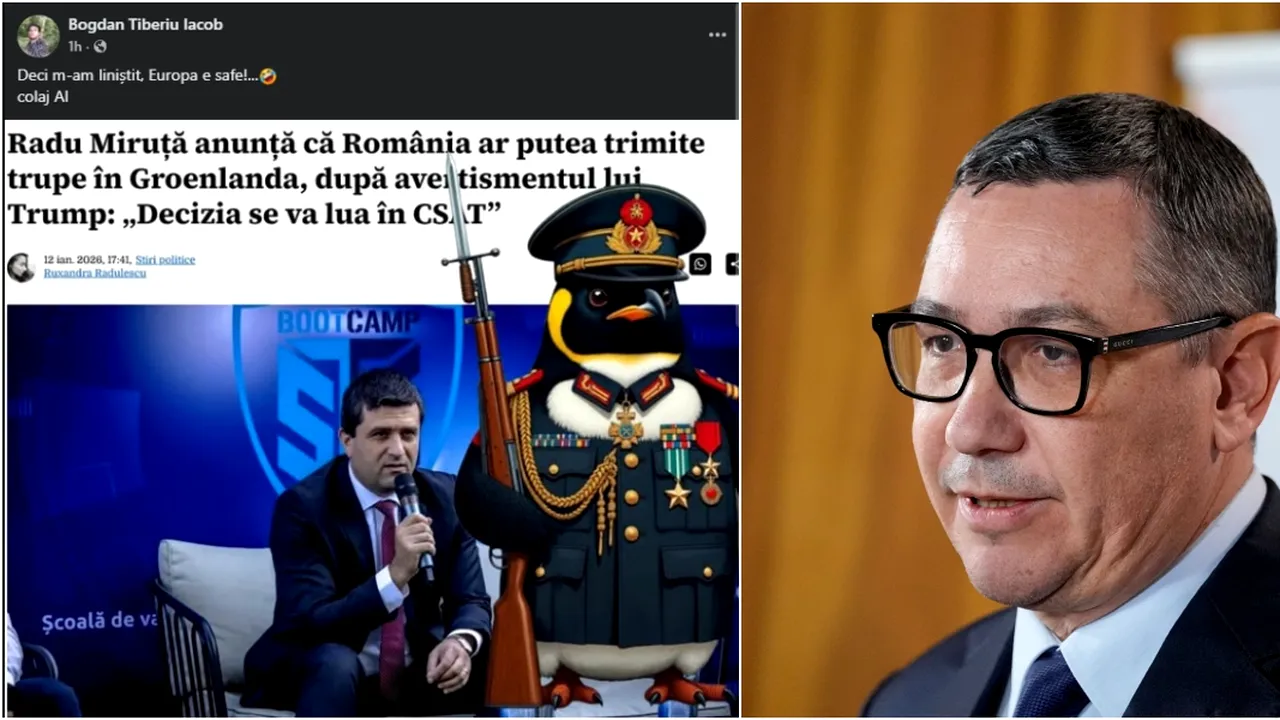 Știrea Gândul despre scenariul lui Miruță privind Groenlanda a devenit virală. Reacția lui Ponta: 