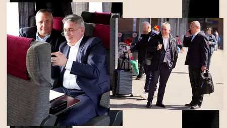 În campanie se merge cu trenul / Nicolae Ciucă și Lucian Bode călătoresc cu CFR până la Brașov