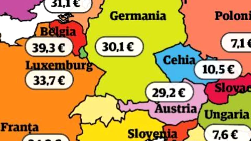HARTA costurilor orare ale forței de muncă în Europa. Cât plătesc patronii pentru o oră de muncă