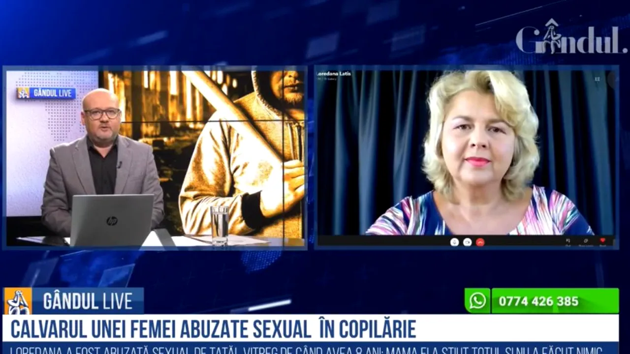 GÂNDUL LIVE. Calvarul unei femei abuzate sexual în copilărie. Loredana Latiș: „Legea este efectiv strâmbă. Așa ceva nu trebuie să se prescrie niciodată”