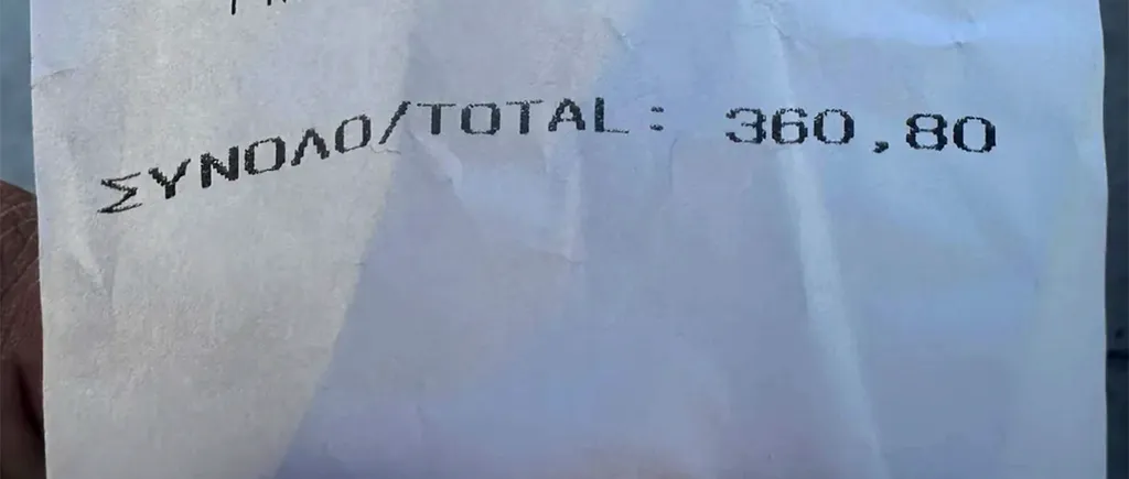 Cum a fost „ȚEPUIT” un turist naiv într-un restaurant grecesc. I-a venit nota de plată 360 de euro pentru mai nimic