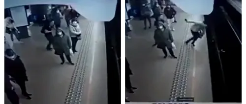 VIDEO | Imagini şocante la Bruxelles. O femeie a fost împinsă în fața metroului