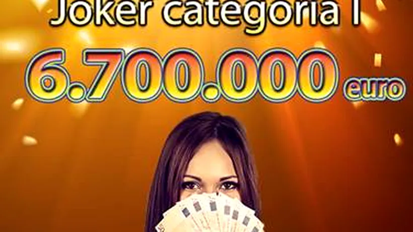 S-a câștigat cel mai mare premiu din istoria jocului JOKER: Peste 6.7 milioane de euro