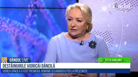 Viorica Dăncilă, în direct la GÂNDUL LIVE: Alegerile parlamentare, o provocare pentru PSD / Liviu Dragnea este împotriva mea din cauză că am avut curaj să spun „NU”
