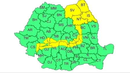 Cod galben de vânt puternic până sâmbătă seara. Zonele vizate