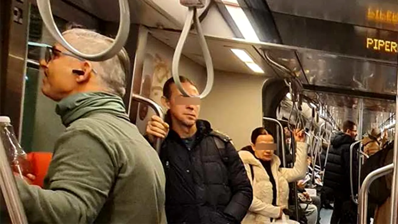 Cine a intrat în METROU, la Piața Victoriei. Când l-au văzut, bucureștenii și-au scos telefoanele și i-au făcut poze