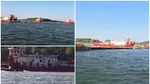 Operațiunea de scufundare a barjelor în Dunăre a fost finalizată după 7 ore. Apele Române anunță când vor fi simțite efectele