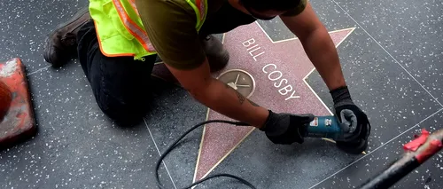 Steaua actorului Bill Cosby de pe Hollywood Walk of Fame a fost vandalizată. Ce mesaj a fost scris