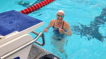 Camelia Potec a intrat, după trei ani, din nou în BAZIN! Motivul! „Nu am mai pus piciorul în apă și nu am mai înotat. Azi am făcut o excepție”