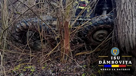 Sfârșit tragic. Un bărbat din Dâmbovița a murit strivit de un tractor