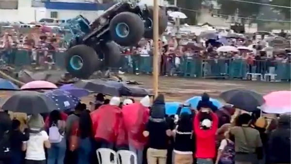 Scene de groază la un show auto după ce un monster truck, scăpat de sub control, a intrat în public. Bilanț tragic: trei morți și zeci de răniți