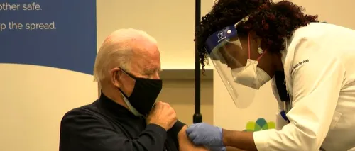 VIDEO. Joe Biden s-a <i class='ep-highlight'>vaccinat</i> împotriva COVID în direct: „Aştept cu nerăbdare a doua doză”
