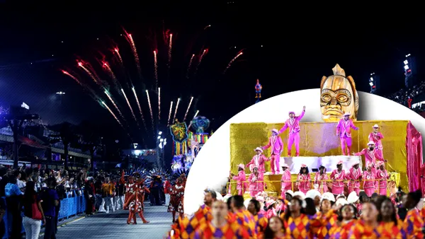 Galerie FOTO /  VIDEO cu Parada de deschidere a Carnavalului Anual de la Rio. Imagini spectaculoase cu carele alegorice