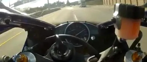 Un motociclist din Canada care se filmase circulând cu 299 km/oră a fost arestat. VIDEO