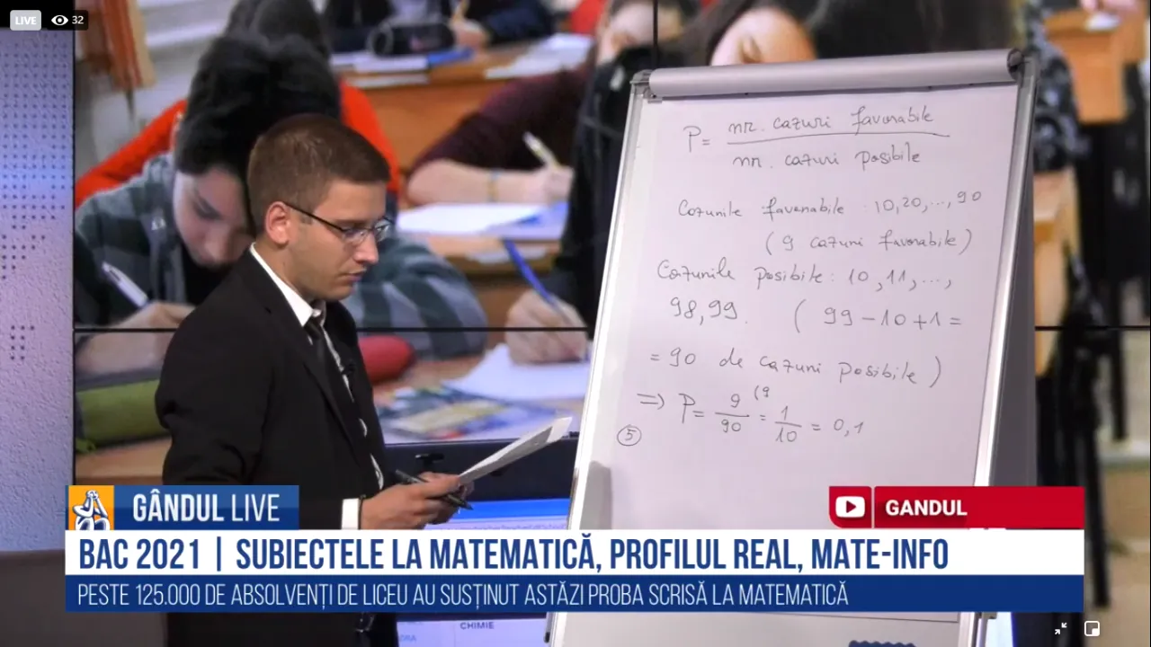 Cum se rezolvă subiectele la Matematică de la Bacalaureat 2021 | VIDEO