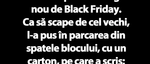BANC | Bulă a cumpărat un frigider nou de Black Friday