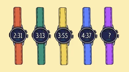 Test de inteligență | Primele 4 ceasuri arată 2:31, 3:13, 3:55 și 4:37. Ce oră indică al 5-lea ceas?