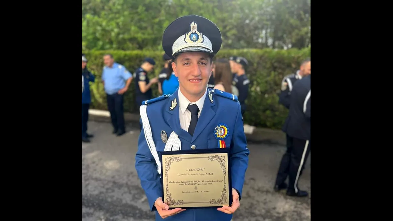 Părăsit de mamă la doi ani, Cosmin a terminat Seminarul Teologic cu CEA MAI MARE medie și a absolvit Academia de Poliție din București